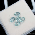 7x5mm Natural Blue Aquamarine Oval Cut Loose Certified Unheated Gemstones~3.45Ct