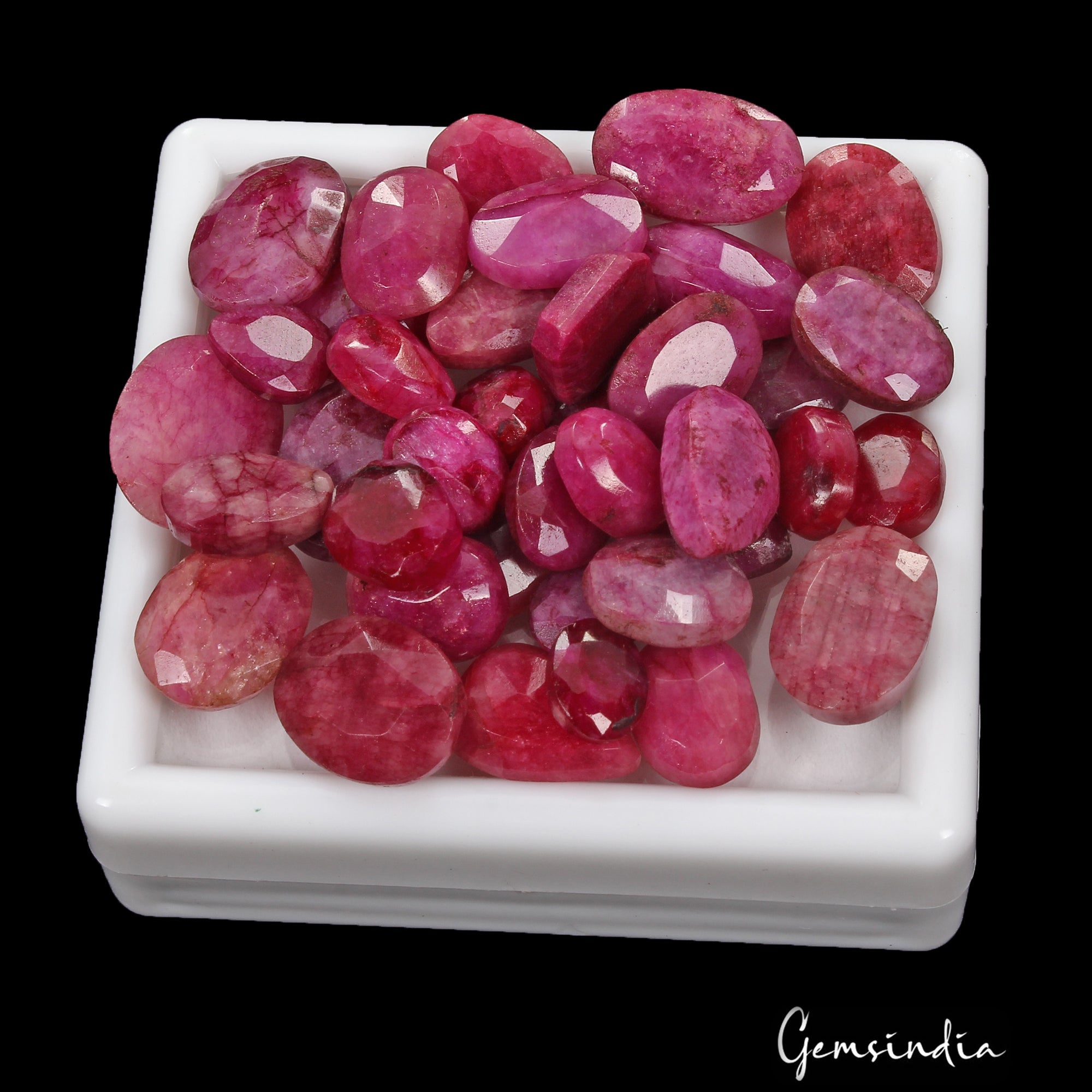 188.60 Cts/13 Pcs Natural USA Red Beryl Bixbite Mix Cut Loose Gems For Jewelry