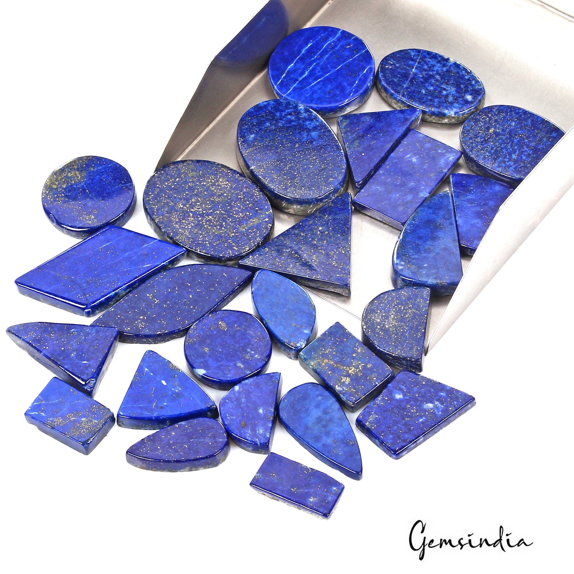 700 Ct/25 Pcs Natural Blue Gold Pyrite Lapis Lazuli Mix Loose Wholesale Gems Lot
