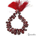 45 Pc Natural Mozambique Garnet 9-14mm Drilled Briolettes Loose Gemstones Strand