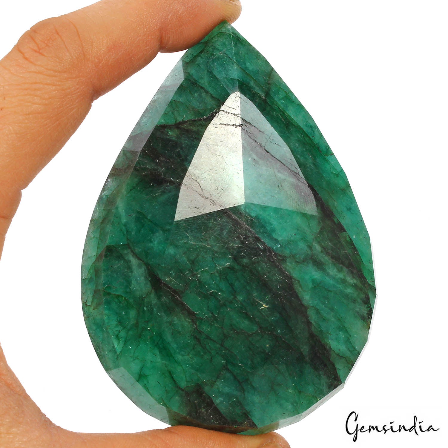 Certifies 950 Cts Natural Dark Green Brazilian Emerald Pear Faceted Cut Huge Gem