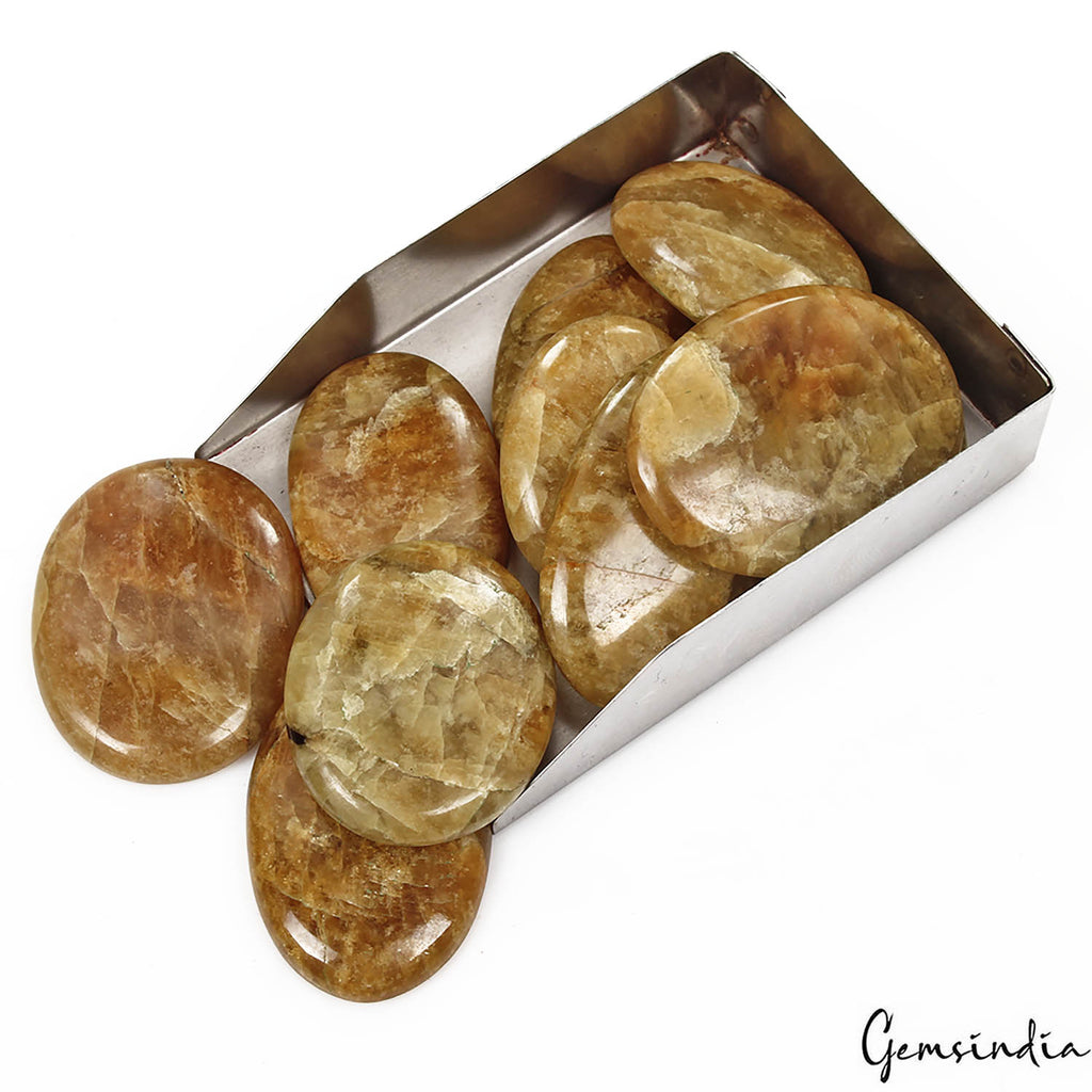 Heliodor Cabochon, Untreated, Yellow — 41mm to 53mm, 1030 Ct, Brazil