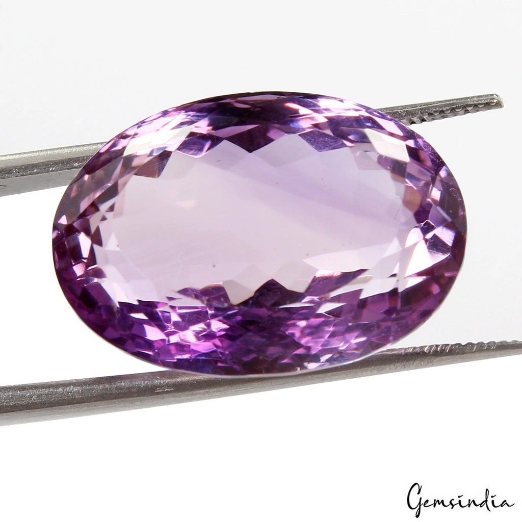 Certified 26.10 Ct Natural Untreated Brazilian Purple Amethyst Oval Cut Rare Gem