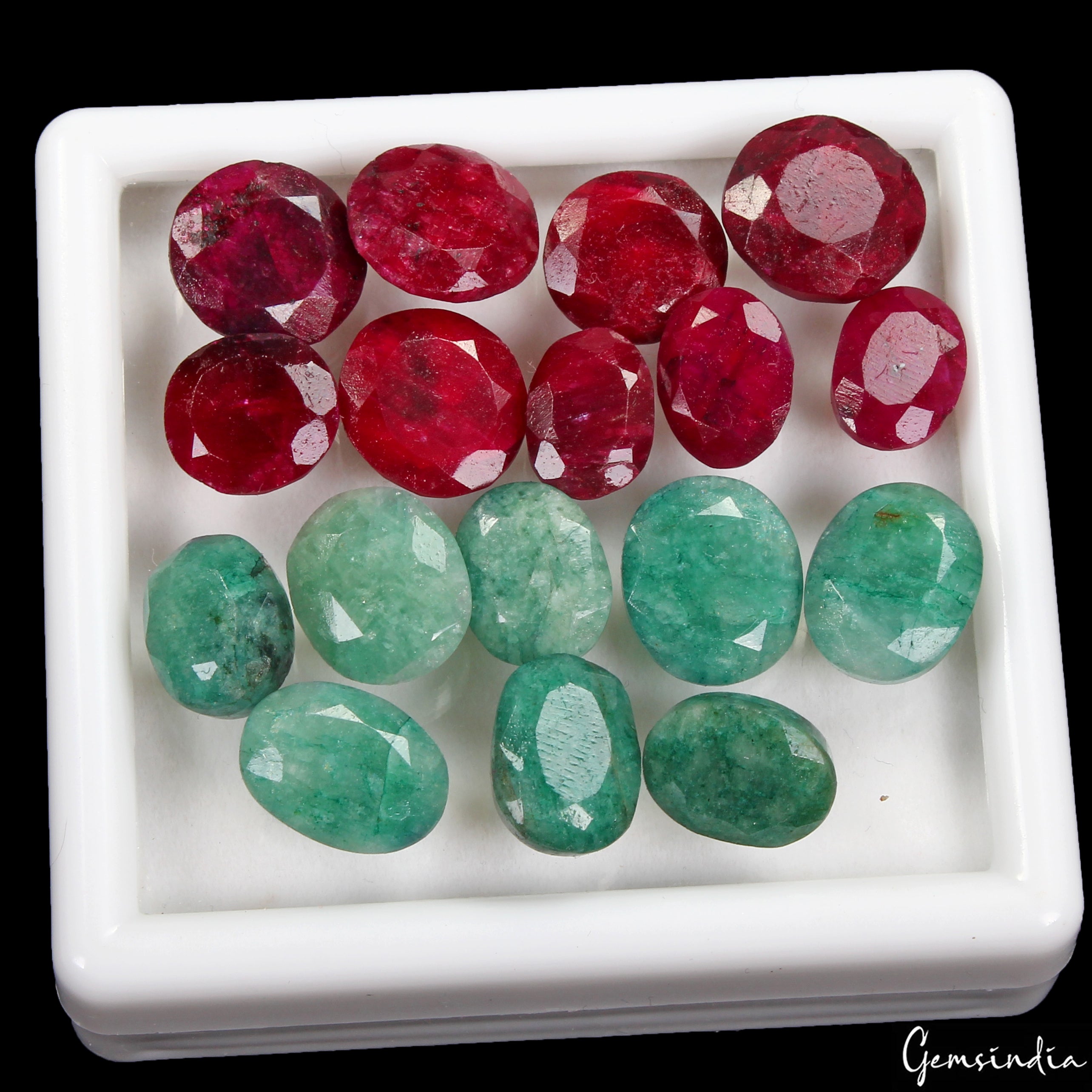 Ruby Lot, Loose Gemstone, Red — 17 Pieces, 11mm to 13mm, 105.20 Ct
