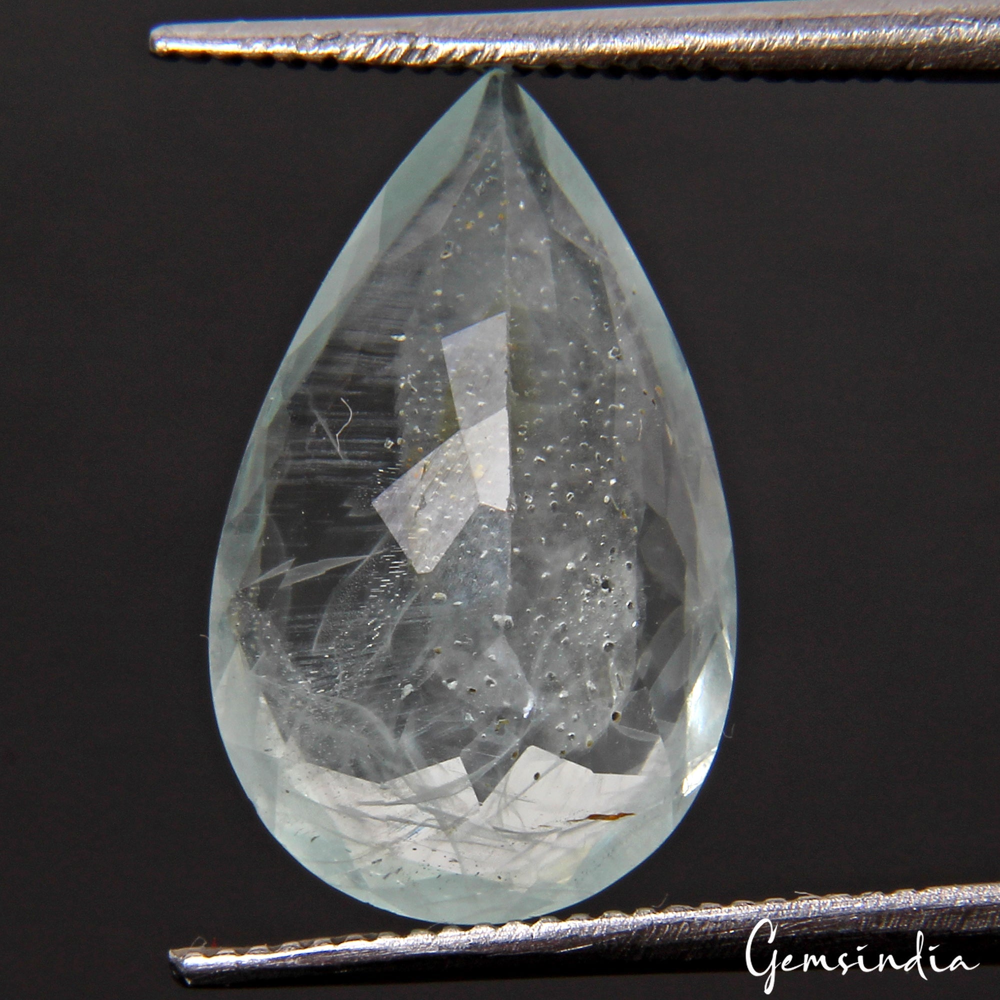 Certified 4.50 Ct Natural Untreated Brazilian Aquamarine Pear Cut Loose Gemstone
