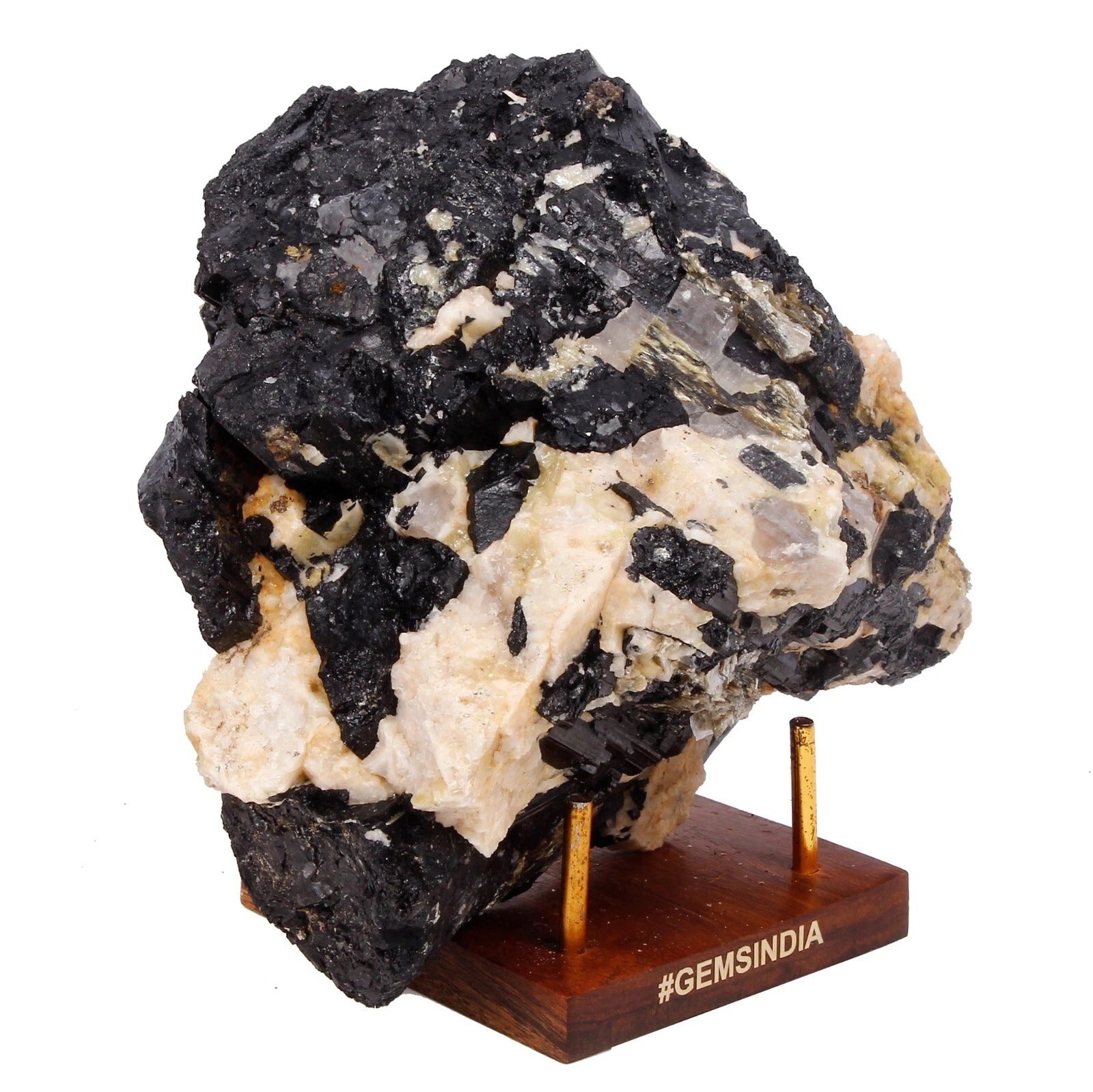 Massive Black Tourmaline w/ Feldspar Erongo Mountain Namibia Specimen Rough 2 Kg