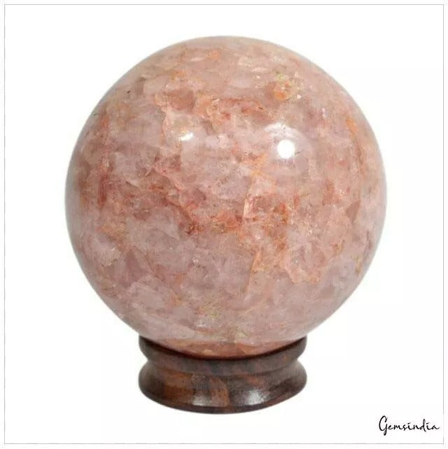 Aventurine Sphere, Peach — 2.5 Inch in diameter, 2100 Ct, Madagascar
