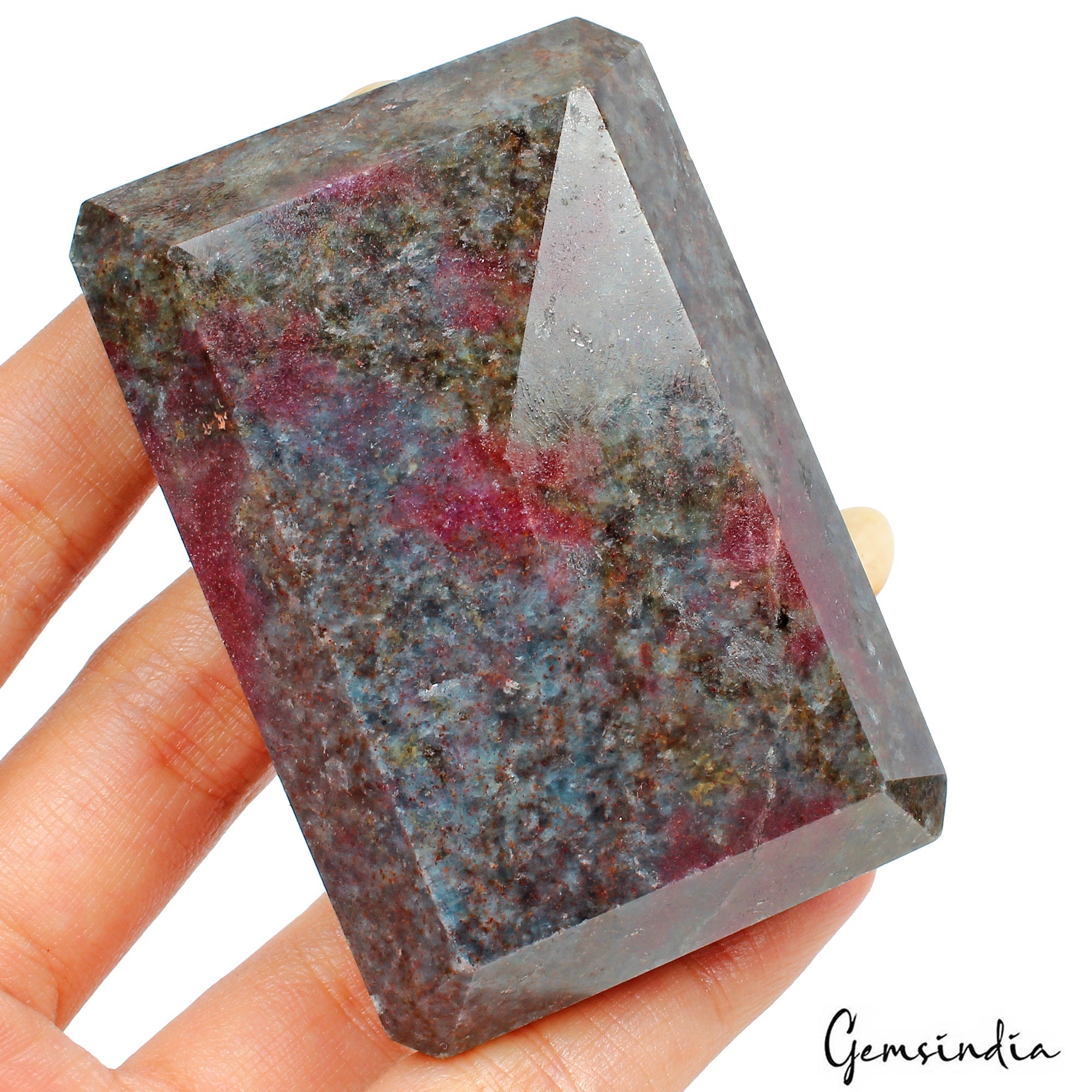 1340 Cts Natural Untreated Bi-Color Ruby Kyanite Octagon Cut Huge Loose Gemstone