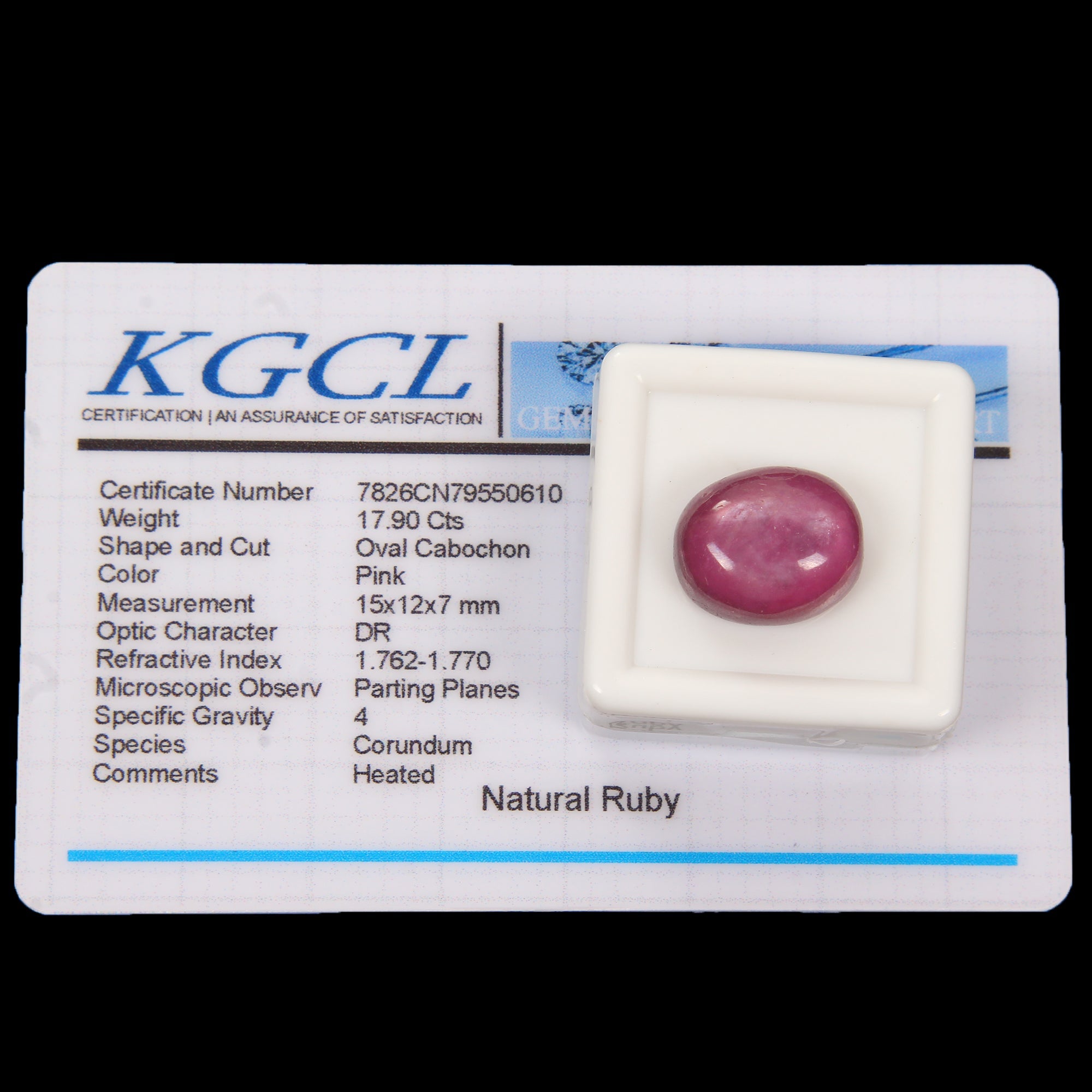 Certified 17.90 Cts Natural Pink Star Ruby Oval Cab Rare Loose Gem For Ring-RH