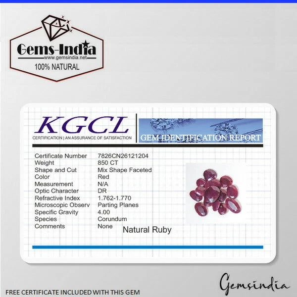 Certified 850 Cts/14 Pcs Natural Dark Red Ruby Oval Pear Loose Gems For Jewelry