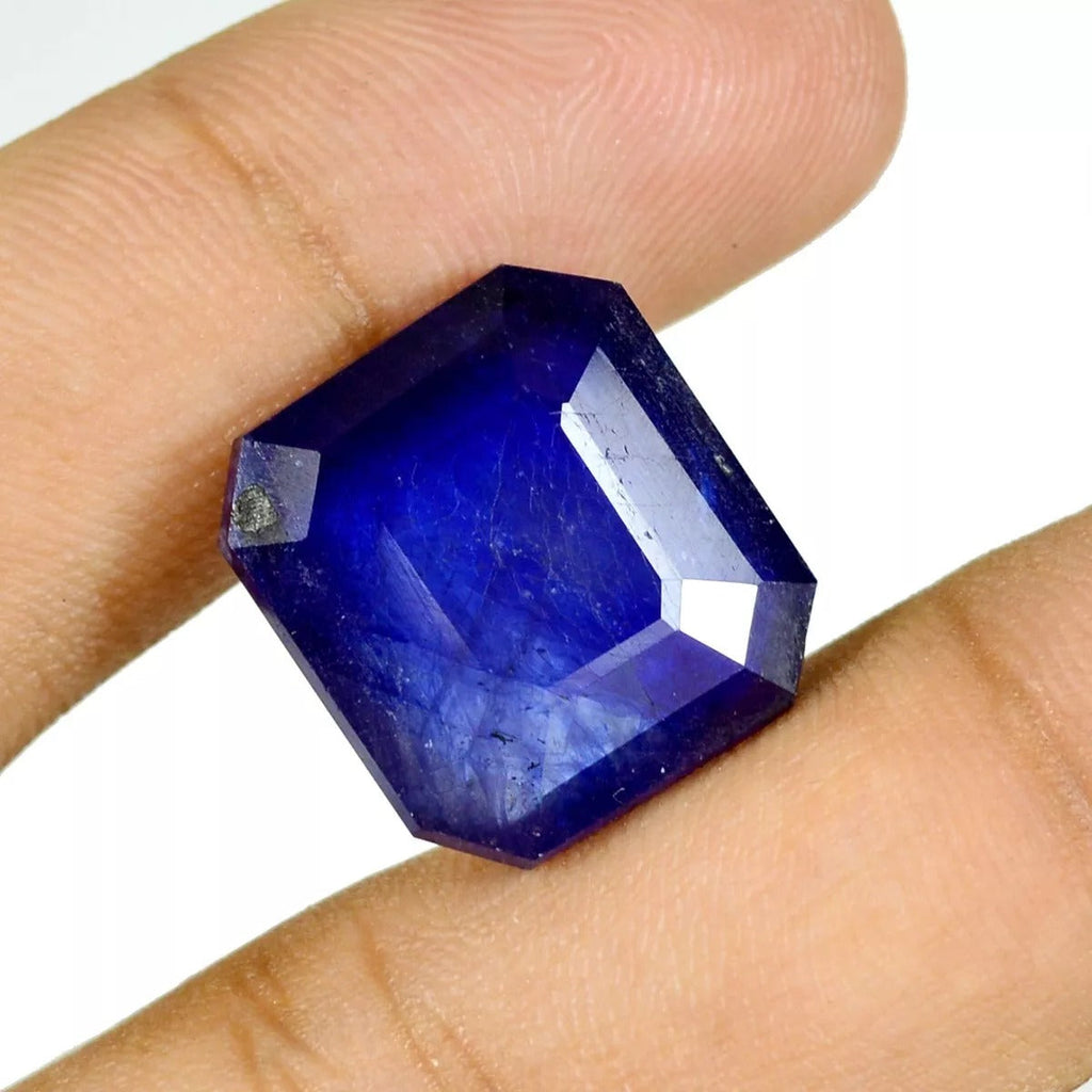 AAA Certified Natural Ceylon Blue Sapphire Loose Octagon Cut Gemstone 34.00 Ct