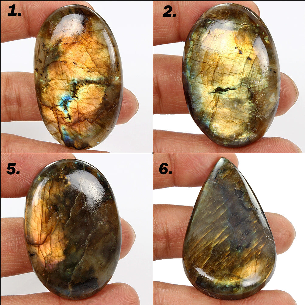 1660 Cts/16 Pcs Natural Untreated Spectrolite Labradorite Mix Cab Loose Gems Lot