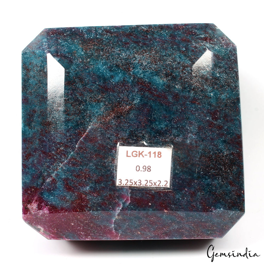 980 Gram Natural Kyanite With Ruby Spots Faceted Cut Untreated Huge Gemstone