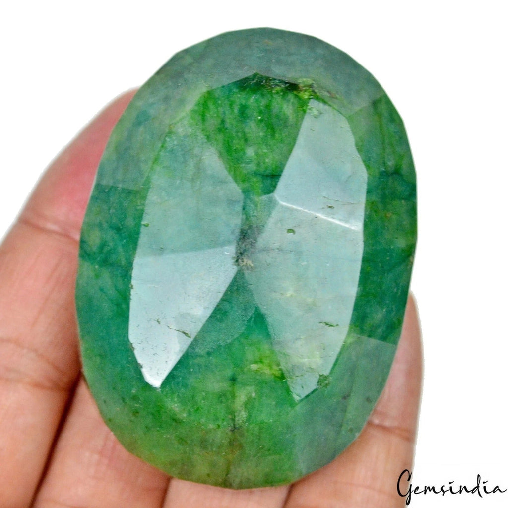 Certified 760 Cts Natural Brazilian Green Emerald Oval Cut Loose Earth Mined Gem