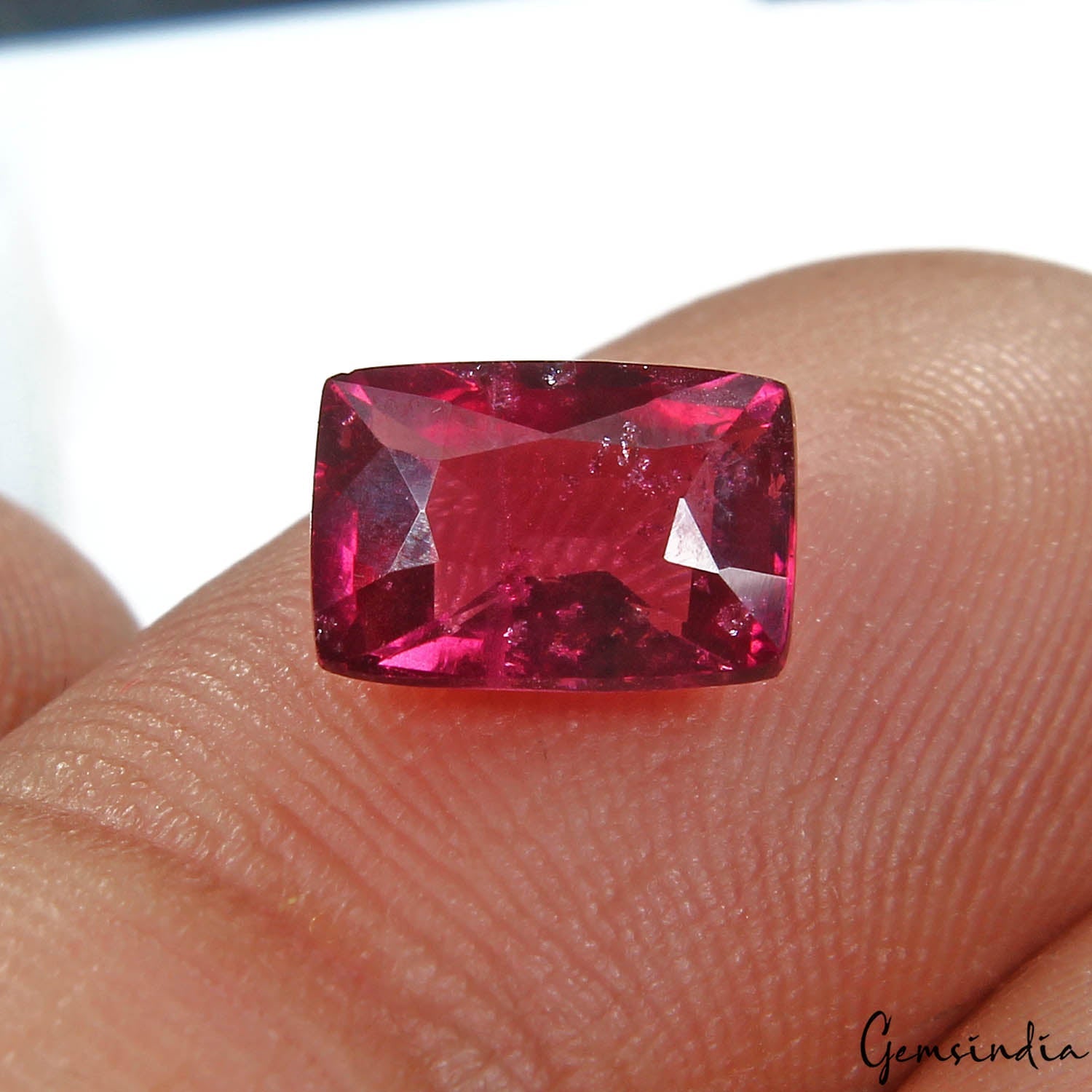 Certified 1.95 Cts Natural Rhodolite Rose Garnet Cushion Cut Rare Gem For Ring
