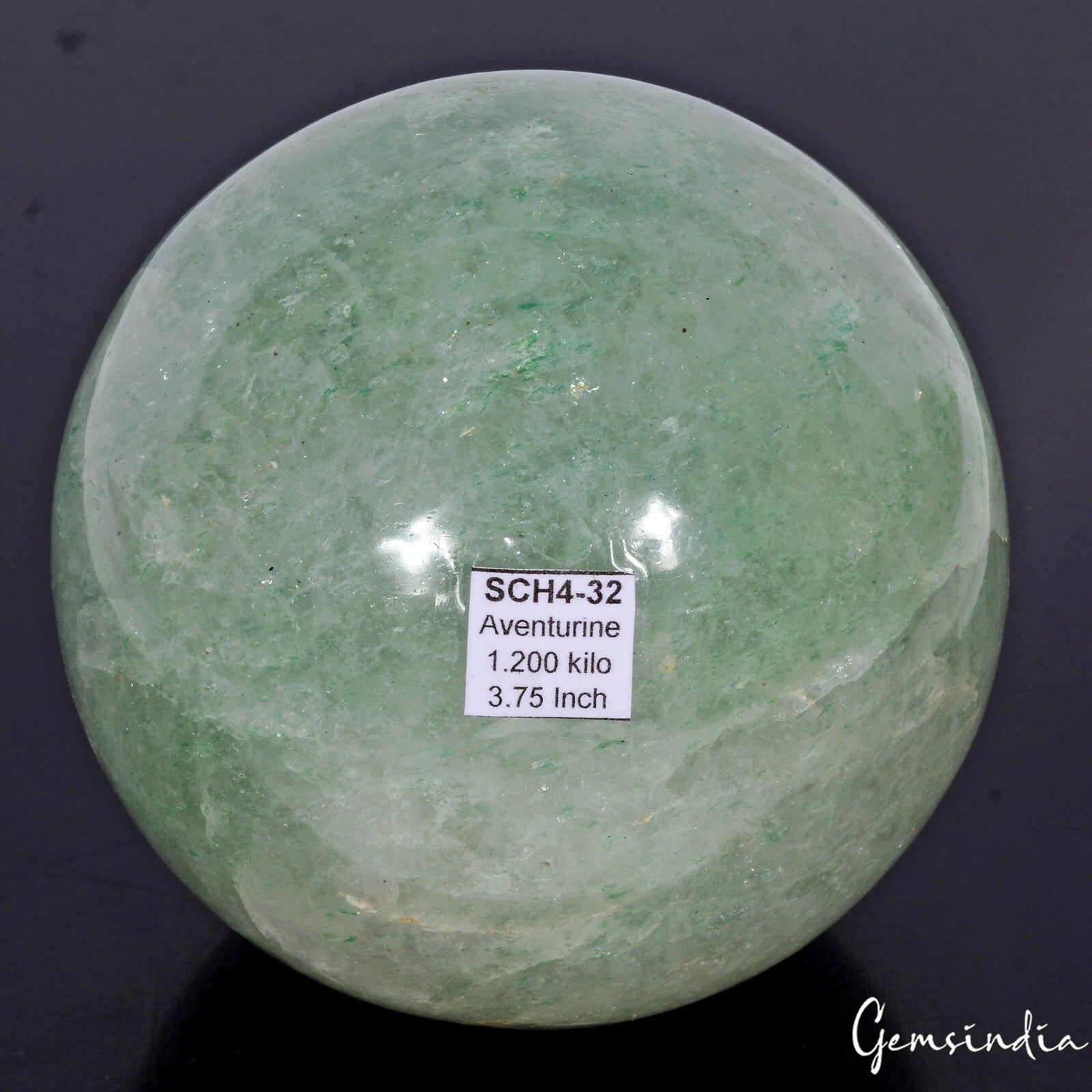 Aventurine Sphere, Untreated, Green — 3.75 Inch in diameter, 1.2 Kg (6000 Ct), Madagascar