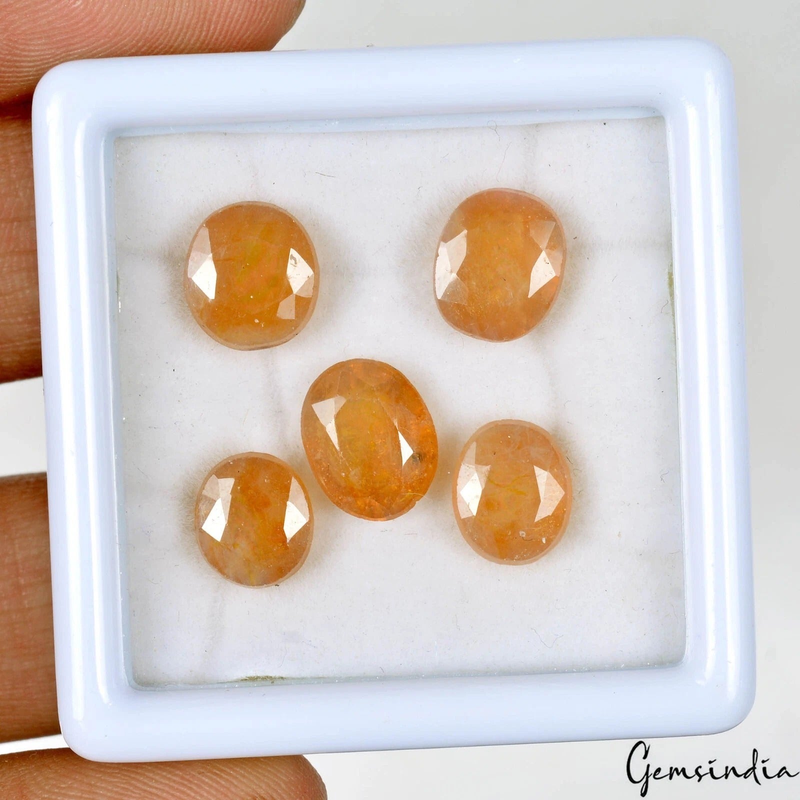 Certified 21.40 Cts/5 Pcs Natural Yellow Ceylon Sapphire Oval Gems Lot For Rings