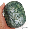 7200 Ct Natural Green Brazilian Emerald Oval Carving Museum Size Loose Gemstone