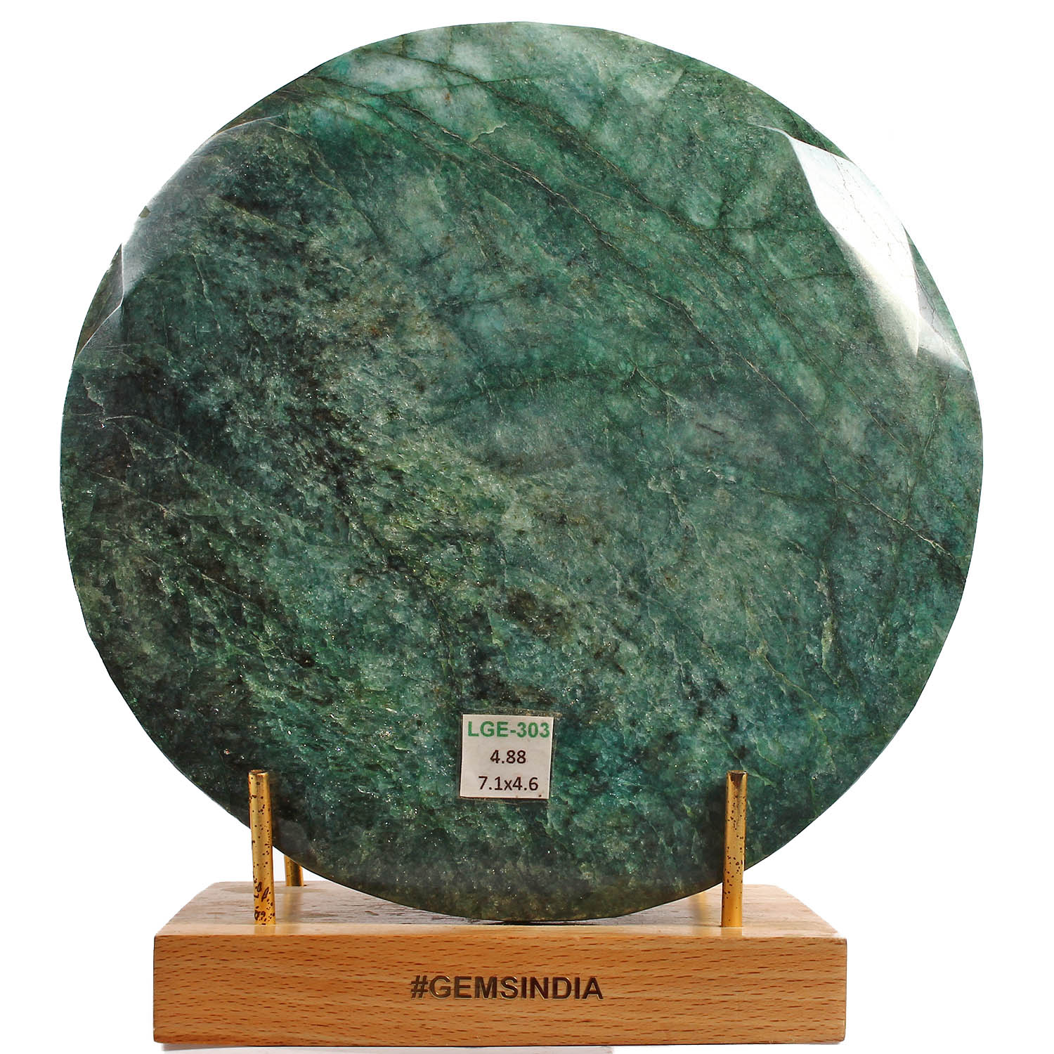 Emerald Loose Gemstone, Color Enhanced, Green — 7.1 x 4.6 Inch, 24400 Ct (4.88 Kg), Brazil