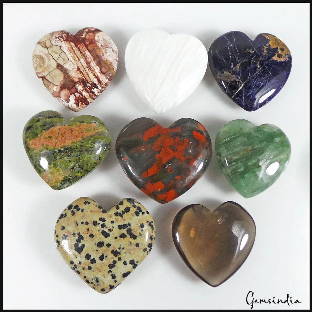 Selenite Lot, Cabochon, Untreated, Multi-Color — 8 Pieces, 26mm to 31mm, 520 Ct, Madagascar