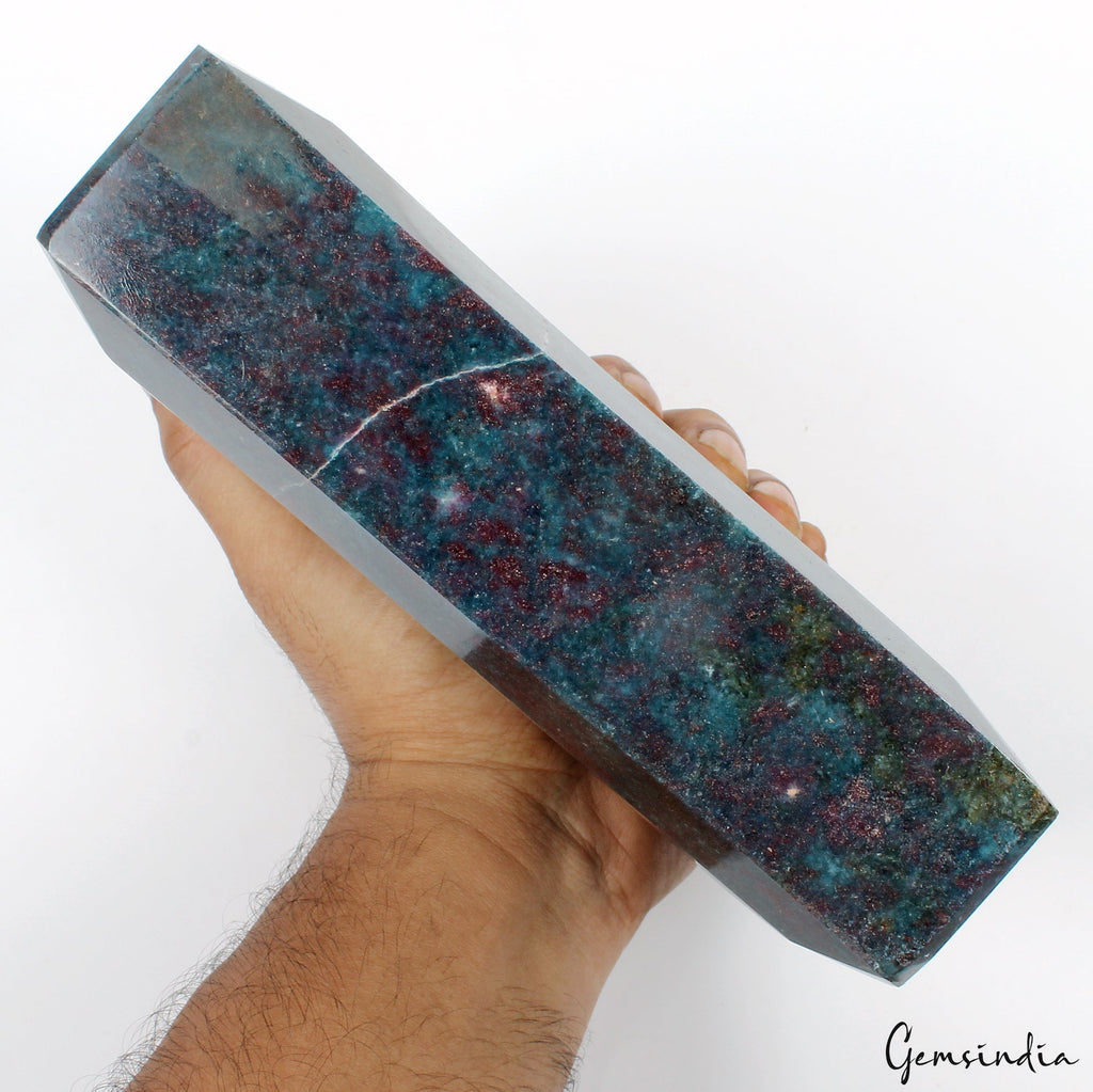 4.5 kilo Natural Untreated Ruby Kyanite Octagon Cut Huge Earth mined Gemstone