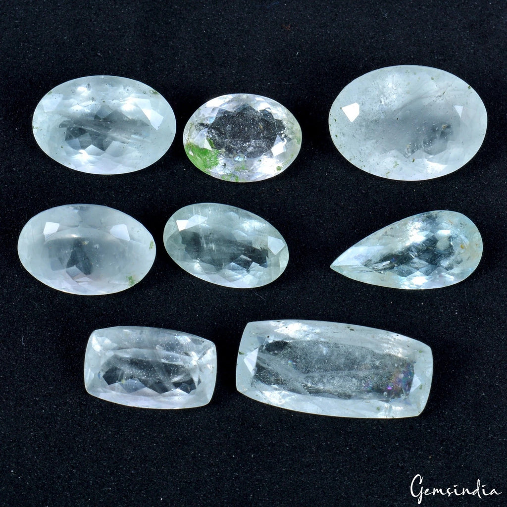 Aquamarine Lot, Loose Gemstone, Untreated, Blue — 8 Pieces, 14mm to 22mm, 69.70 Ct, Brazil