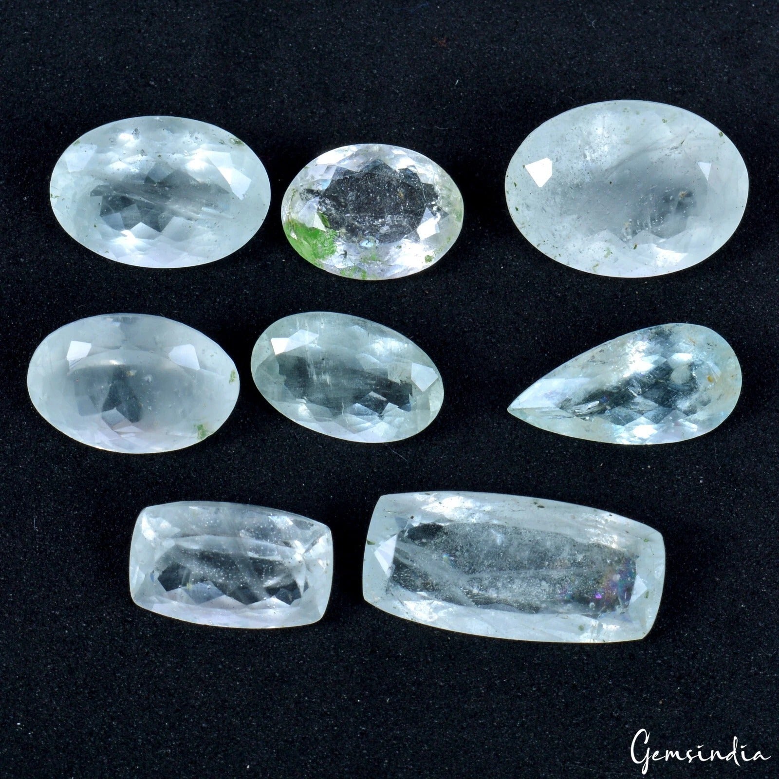 Aquamarine Lot, Loose Gemstone, Untreated, Blue — 8 Pieces, 14mm to 22mm, 69.70 Ct, Brazil