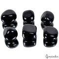 500 Cts/6 Pcs Black Natural Healing Meditation Obsidian Tumbled Shape Gems Lot