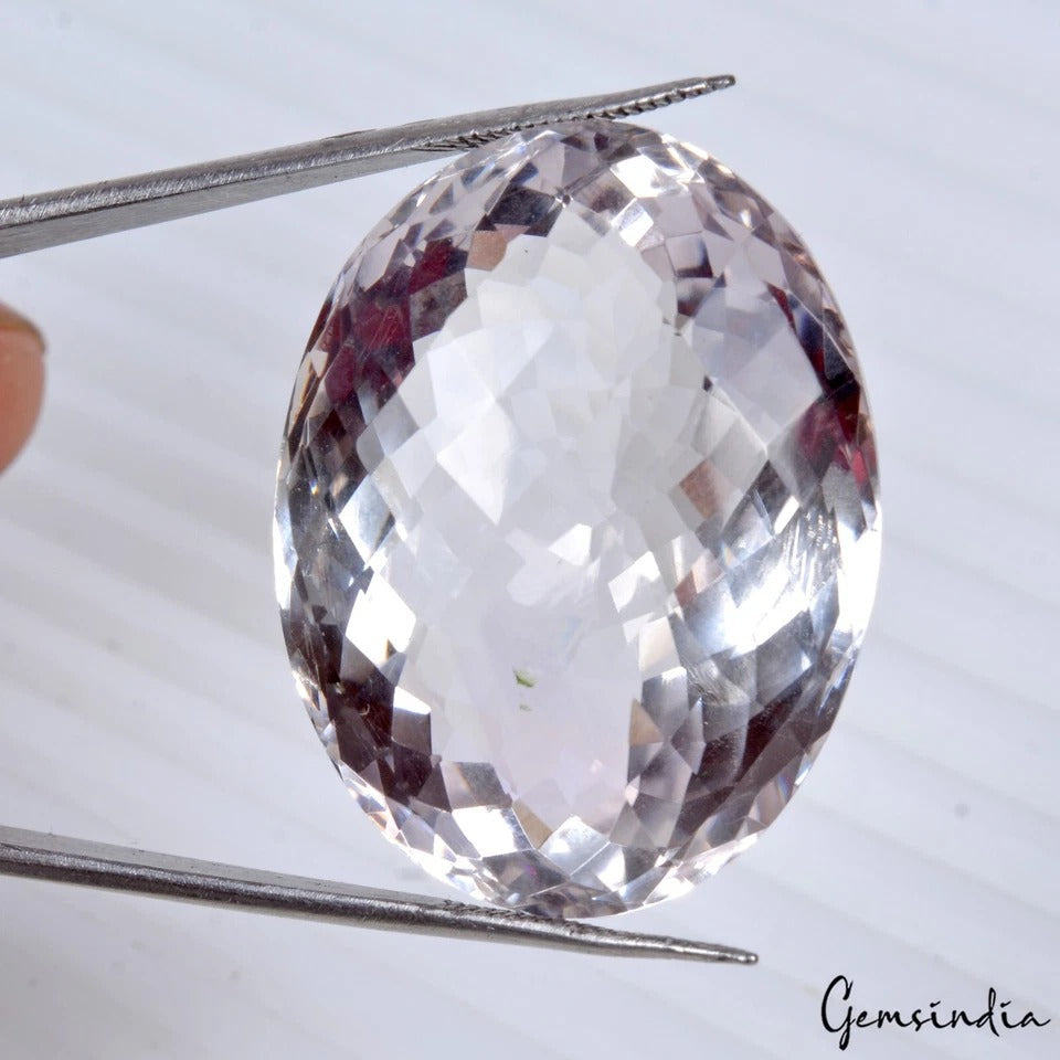 72.40 Ct Certified AAA Natural Bolivian Amethyst Oval Checker Cut Loose Gemstone