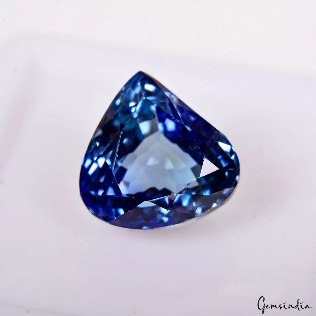 D Block Green Blue 5.15Ct Natural Tanzanite Certified Pear Flawless Tanzania Gem