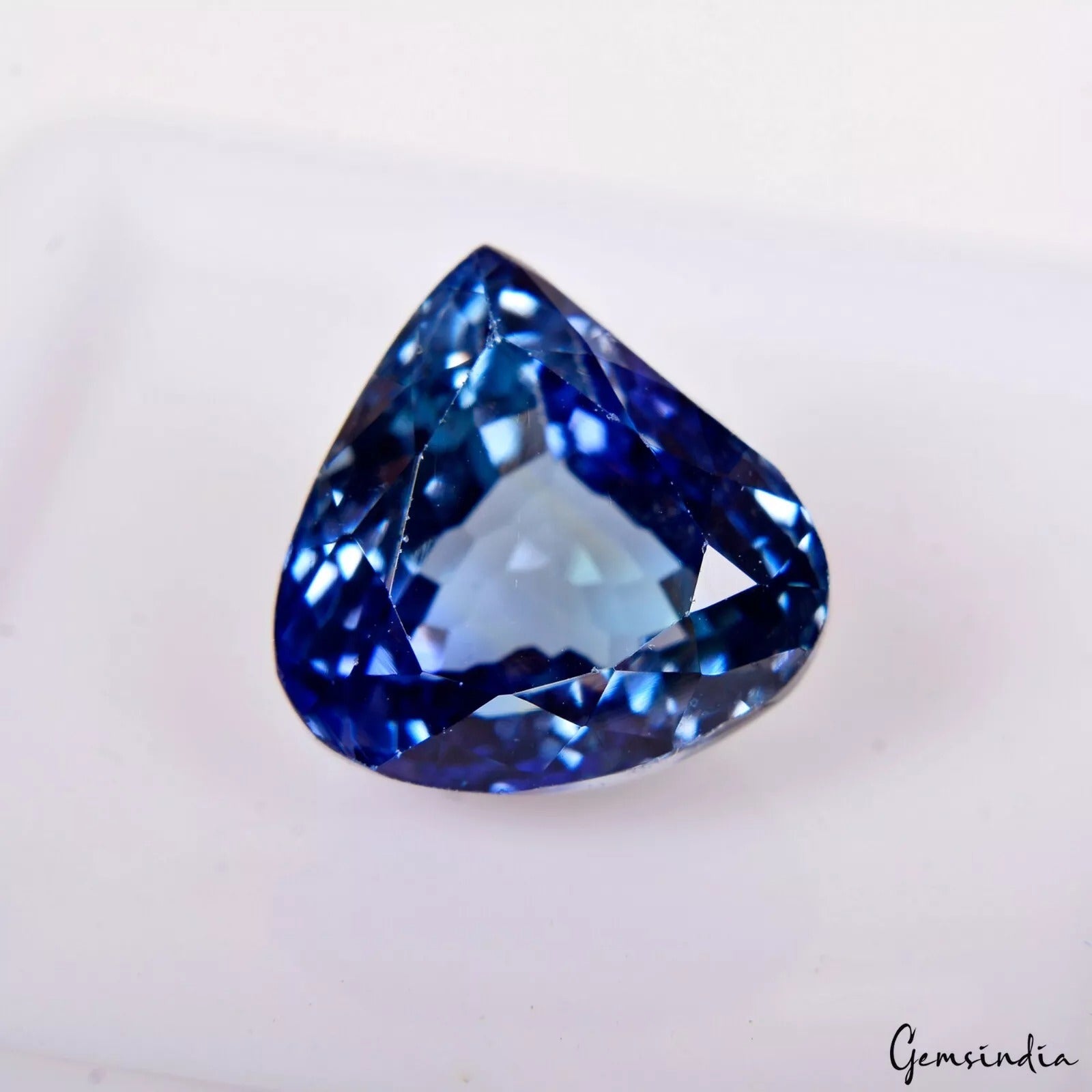 D Block Green Blue 5.15Ct Natural Tanzanite Certified Pear Flawless Tanzania Gem
