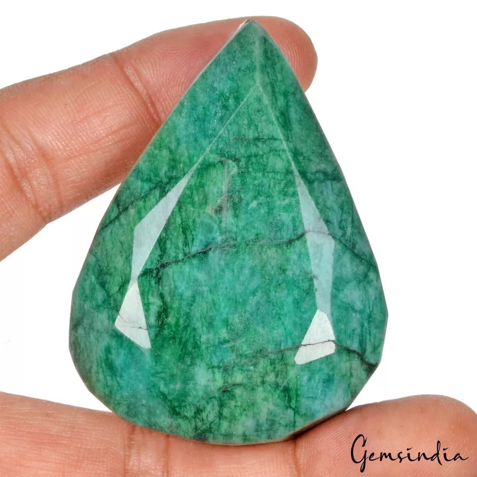 520 Cts Natural Green Blue Brazilian Emerald Pear Cut Loose Earth Mined Huge Gem