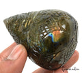 Natural Multi Shine Labradorite Earth Mined Pear Drop Carving 1050 Cts Gemstone
