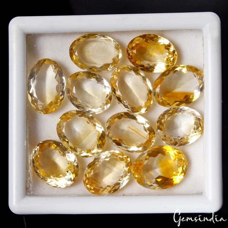 Citrine Loose Gemstone — 14mm to 16mm, 110.30 Ct
