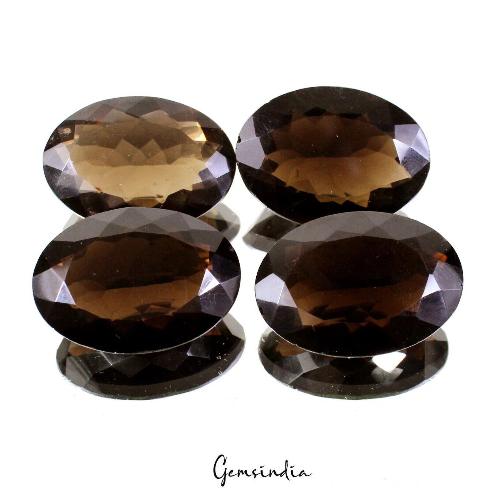 Smoky Quartz Lot, Loose Gemstone, Untreated, Brown — 4 Pieces, 34x25mm, 254.40 Ct, Madagascar