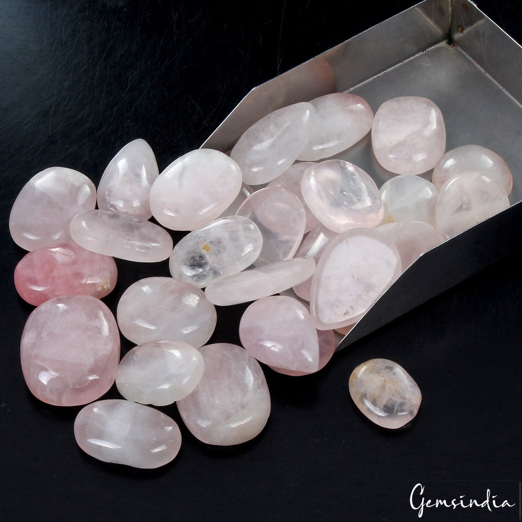 29Pcs Natural Rose Quartz 21-37mm Cabochon Loose Untreated Gemstones 1600 Ct