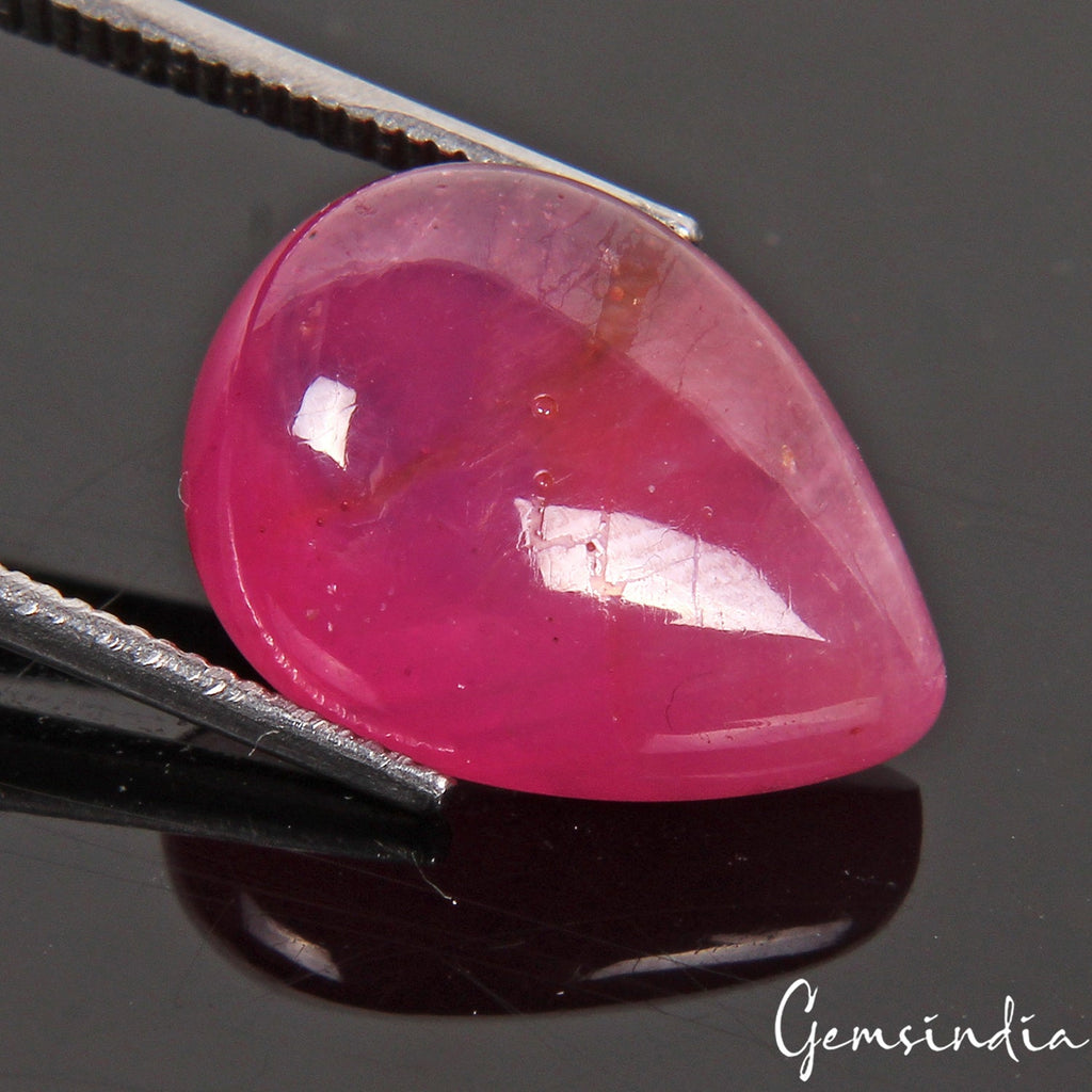 11.50 Cts Certified Natural Ruby Stunning Pink Red Ring size Loose Cabochon Gem