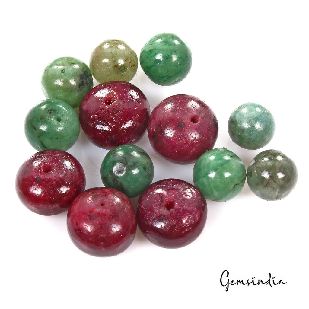 Ruby Lot, Loose Gemstone, Red — 13 Pieces, 8mm To 13mm, 130 Ct, Madagascar