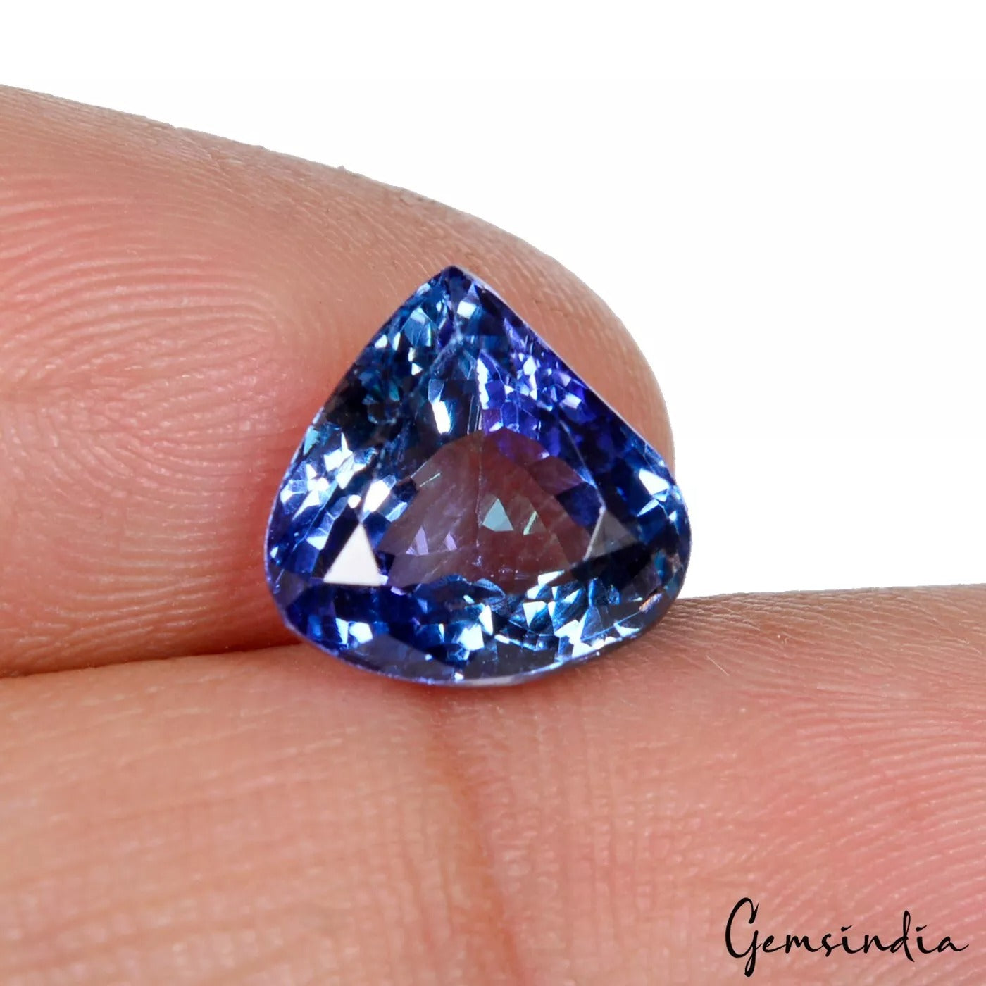 D Block Green Blue 5.15Ct Natural Tanzanite Certified Pear Flawless Tanzania Gem