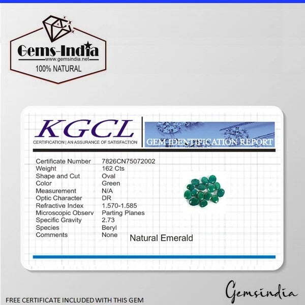Emerald Lot, Loose Gemstone, Color Enhanced, Green — 15 Pieces, 14mm to 16mm, 162 Ct, Brazil