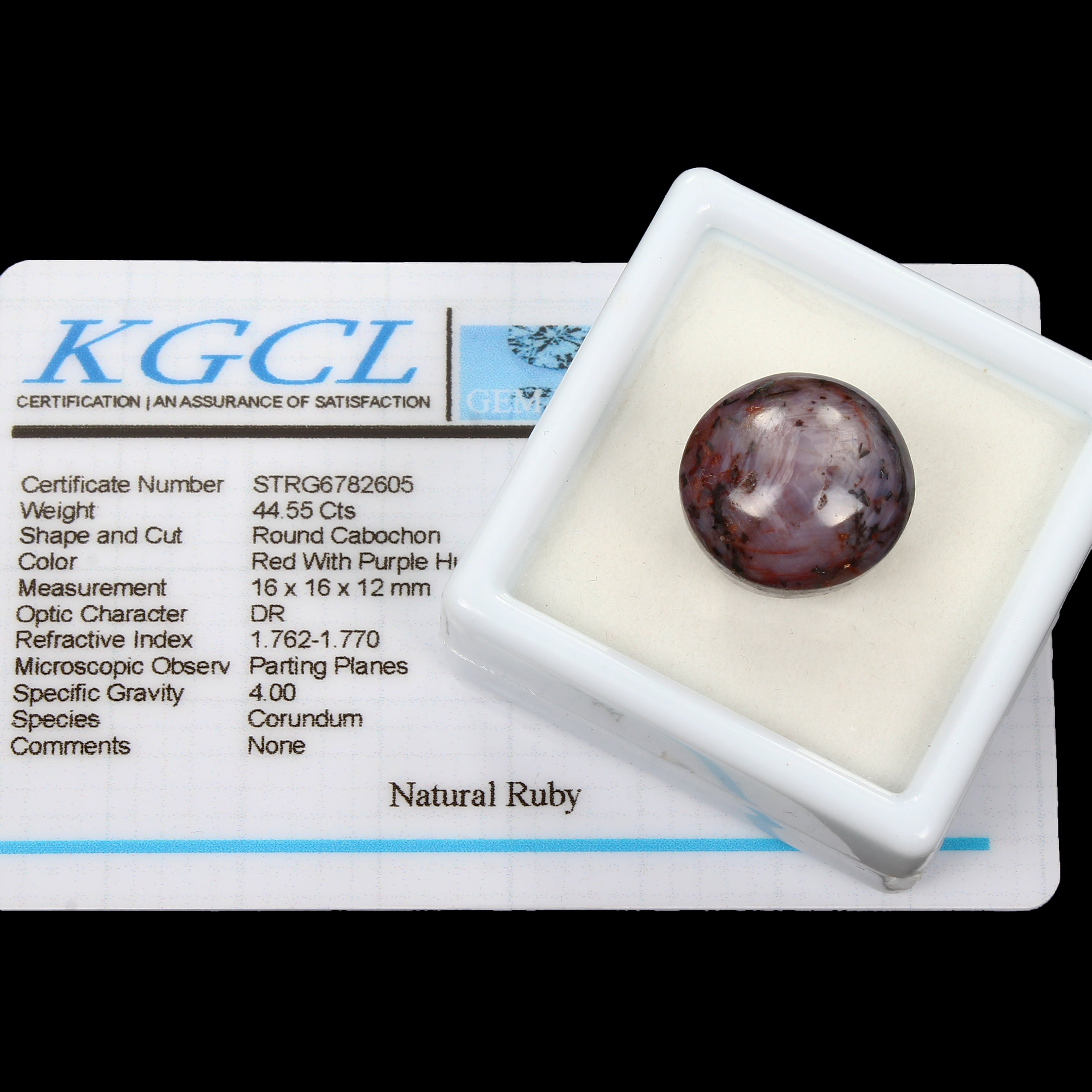 Ruby Cabochon, Red — 16x16x12 mm, 44.55 Ct