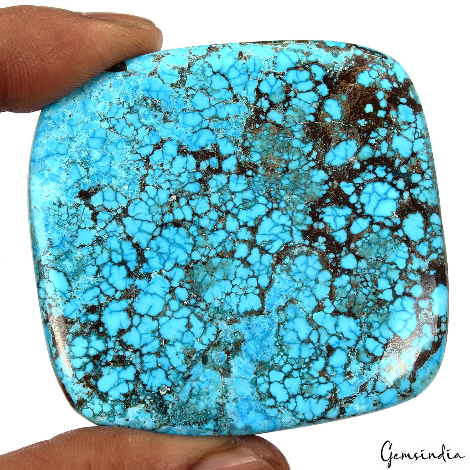 400 Ct Blue Spiderweb Turquoise Cushion Cab Arizona Museum Huge Size Loose Gems