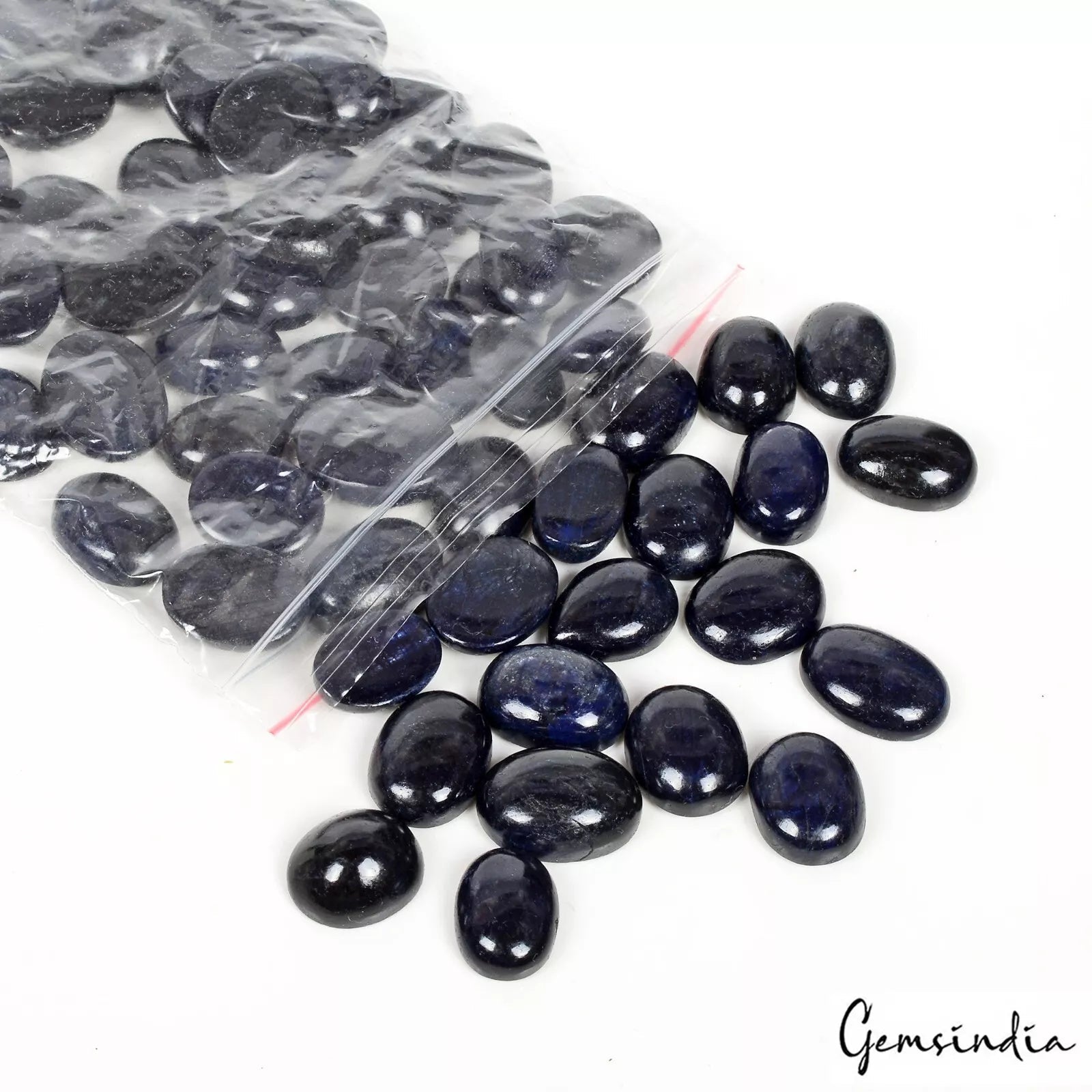 1450 Ct Natural Deep Blue Sapphire Oval Cabochon 16- 21mm Loose Gemstones/ 65 Pc