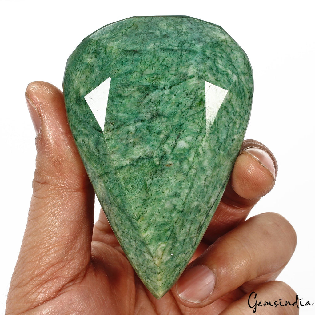 Certified 1500 Cts Natural Brazilian Green Emerald Pear Cut Earth mined Huge Gem