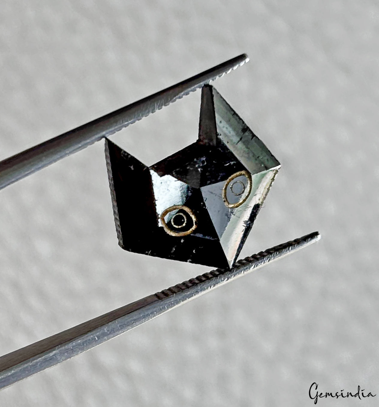 Black Diamond Loose Gemstone, Color Enhanced — 14x14x4 mm, 6.5 Ct, Tanzania
