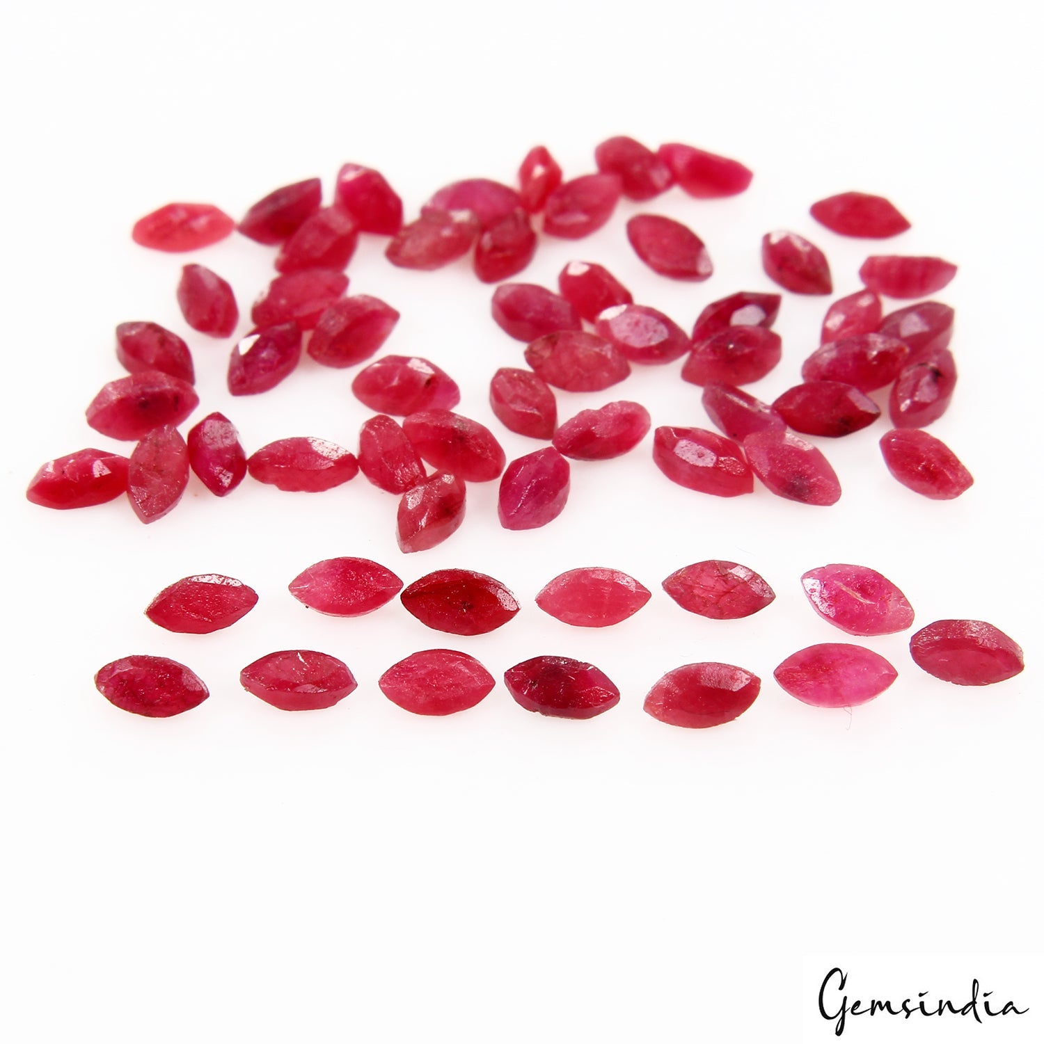 9.40Ct Natural Red Ruby Marquise 4x2mm Loose Gemstones for making Jewelry~60 Pcs
