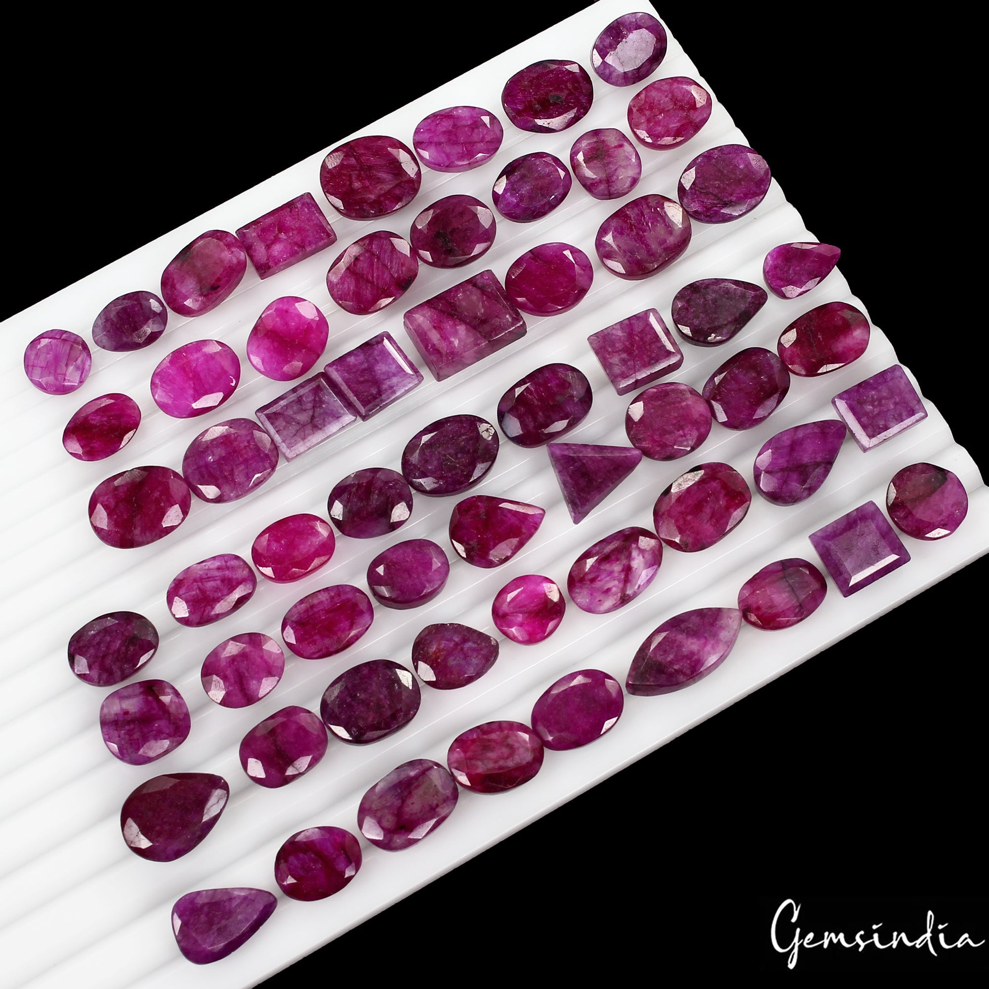 700 Ct Natural Pink Beryl (Bixbite) Mix Cut Loose Wholesale Gemstone Lot 60 Pcs