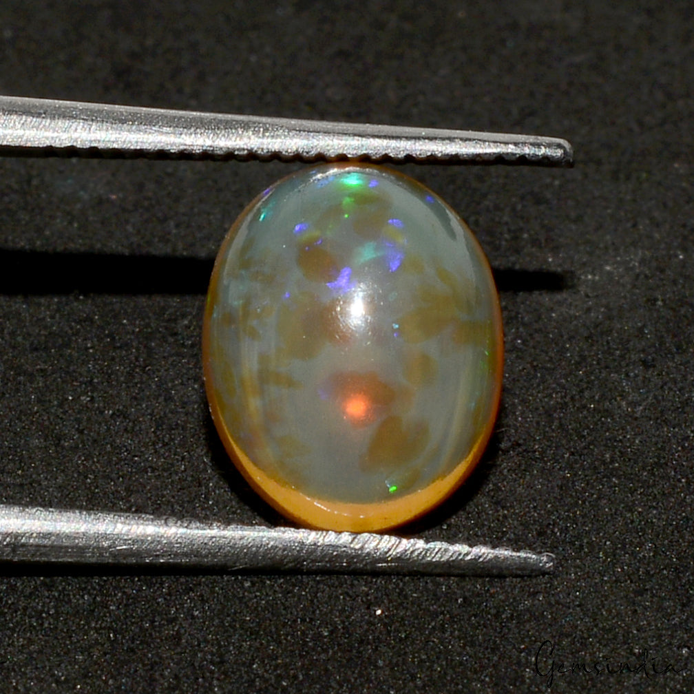 Certified 2.00 Cts Natural Untreated Ethiopian Welo Fire Opal Oval Gem For Ring