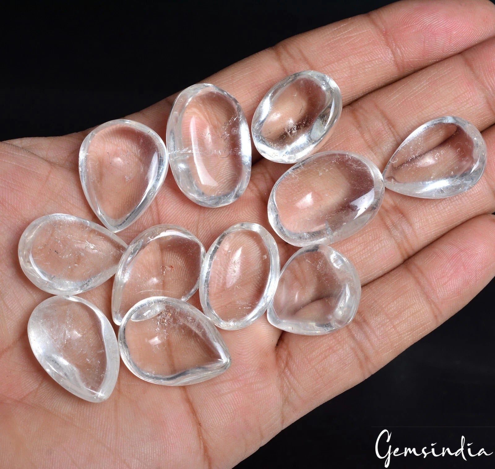 Quartz Cabochon, Untreated, White — 22mm, 330 Ct, Madagascar