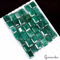 Emerald Lot, Loose Gemstone, Octagon Cut, Color Enhanced — 37 Pieces, 11mm to 15mm, 320 Ct, Zambia